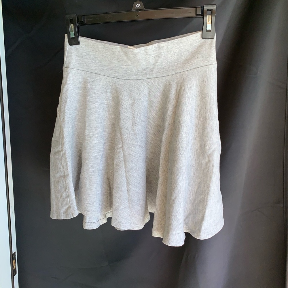 Short grey flowy skirt